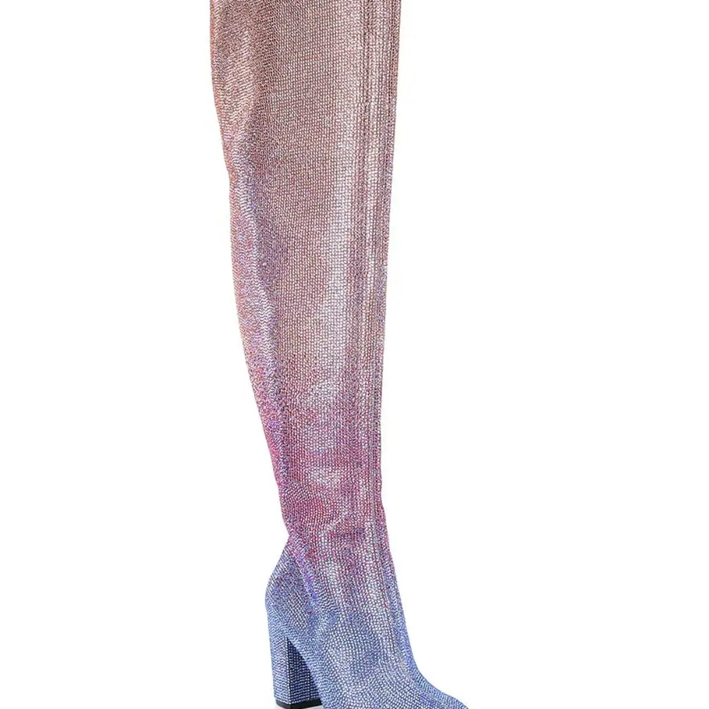 Gianni Bini pink and Blue Over the Knee Boots from the Taylor Swift eras tour - Picture 10 of 12